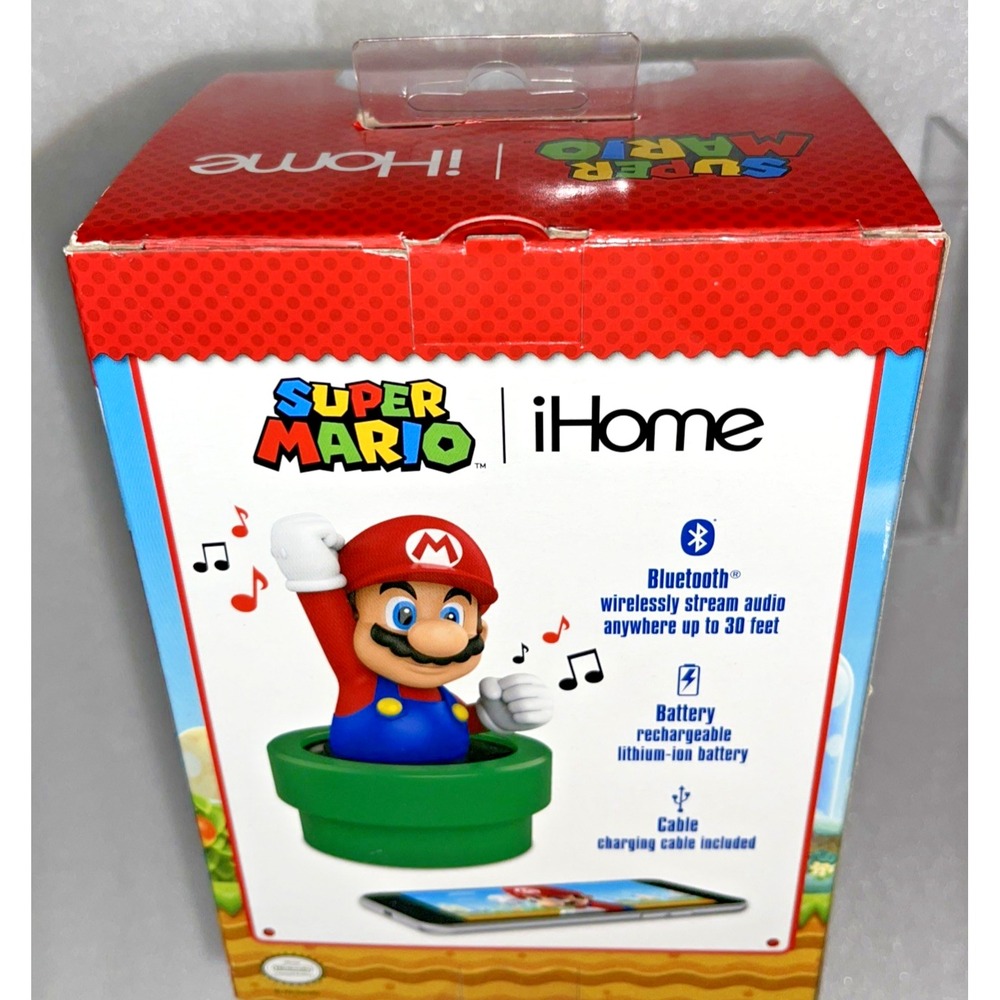 Nintendo Super Mario iHome Bluetooth Speaker Micro USB Charging Cable Included - Picture 12 of 12